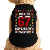 This Is My 67 Ugly Christmas Sweater 6-7 Meme Gen Alpha Doggie Tank thumb 0