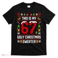 This Is My 67 Ugly Christmas Sweater 6-7 Meme Gen Alpha T-Shirt thumb 0