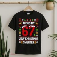 This Is My 67 Ugly Christmas Sweater 6-7 Meme Gen Alpha T-Shirt thumb 2