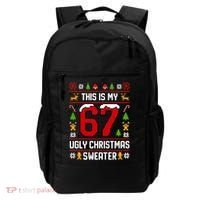 This Is My 67 Ugly Christmas Sweater 6-7 Meme Gen Alpha Backpack thumb 0