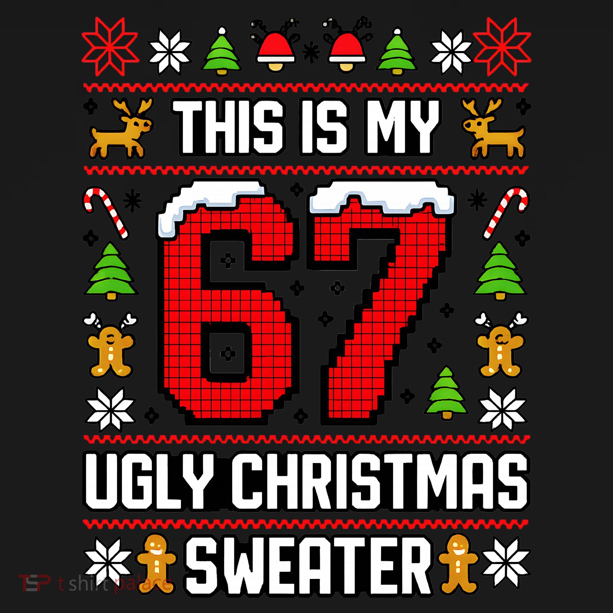 This Is My 67 Ugly Christmas Sweater 6-7 Meme Gen Alpha Coaster