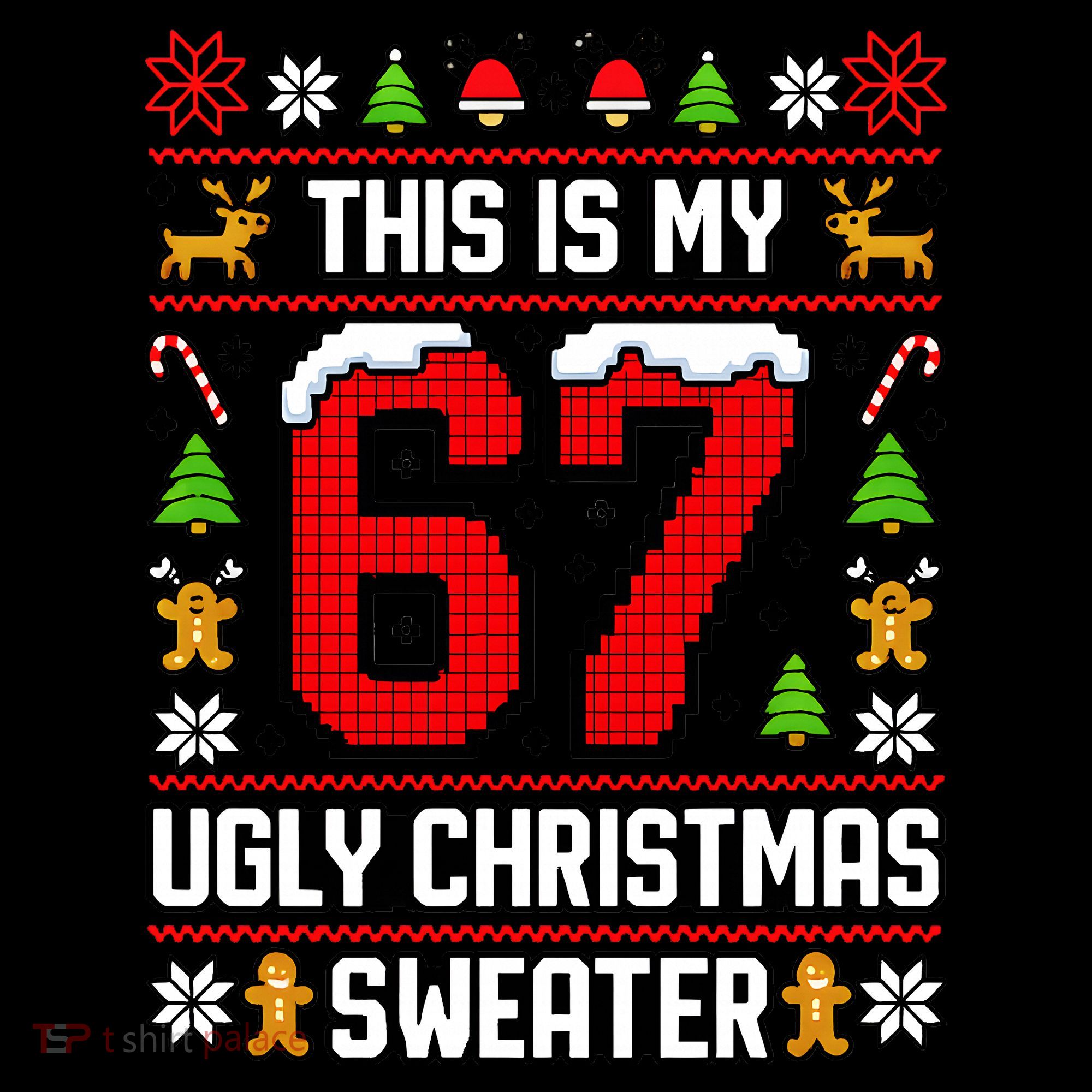 This Is My 67 Ugly Christmas Sweater 6-7 Meme Gen Alpha Women's Hoodie
