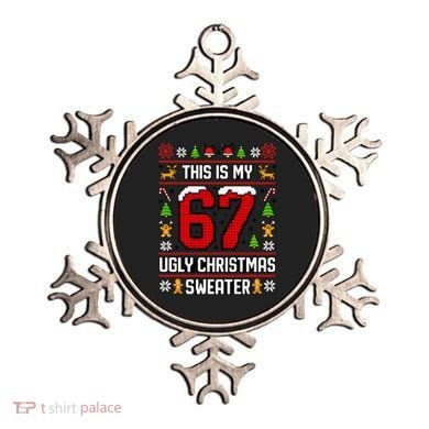 This Is My 67 Ugly Christmas Sweater 6-7 Meme Gen Alpha Ornament