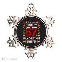 This Is My 67 Ugly Christmas Sweater 6-7 Meme Gen Alpha Ornament thumb 0