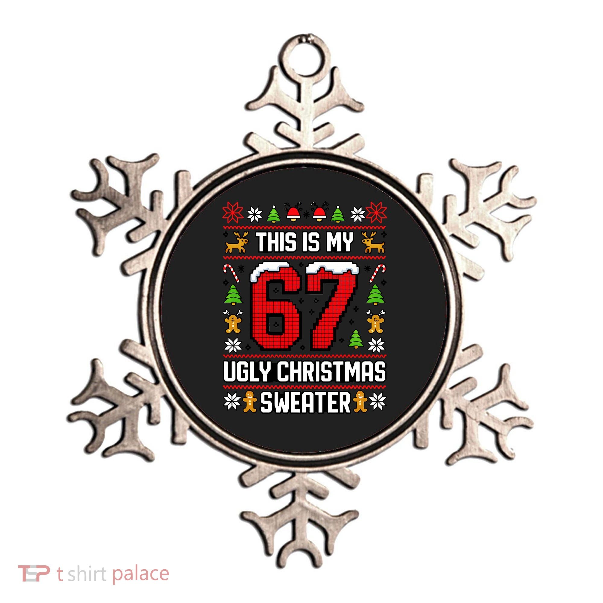 This Is My 67 Ugly Christmas Sweater 6-7 Meme Gen Alpha Ornament