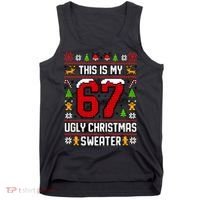 This Is My 67 Ugly Christmas Sweater 6-7 Meme Gen Alpha Tank Top thumb 0