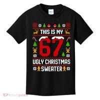 This Is My 67 Ugly Christmas Sweater 6-7 Meme Gen Alpha Kids T-Shirt thumb 0