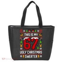 This Is My 67 Ugly Christmas Sweater 6-7 Meme Gen Alpha Tote Bag thumb 0