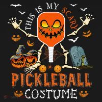 This Is My Scary Pickleball Costume Halloween Skeleton Lover Bucket Hat thumb 4