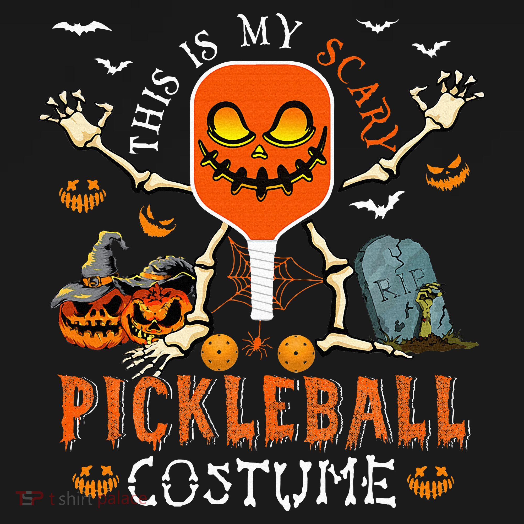 This Is My Scary Pickleball Costume Halloween Skeleton Lover Pajama Set