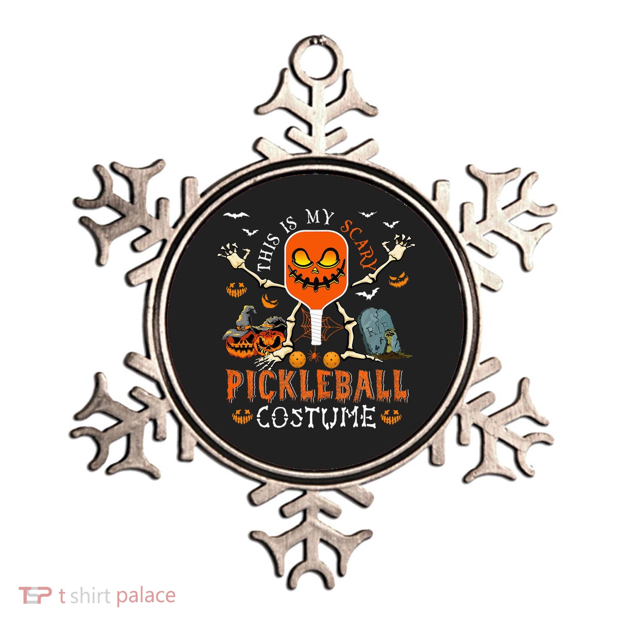 This Is My Scary Pickleball Costume Halloween Skeleton Lover Ornament