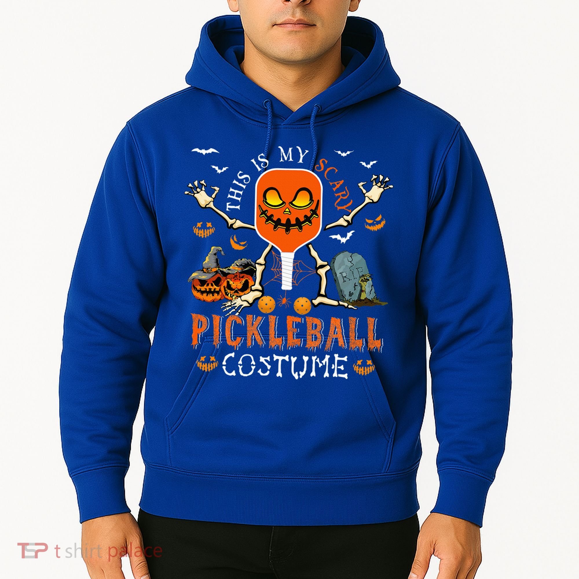 This Is My Scary Pickleball Costume Halloween Skeleton Lover Hoodie