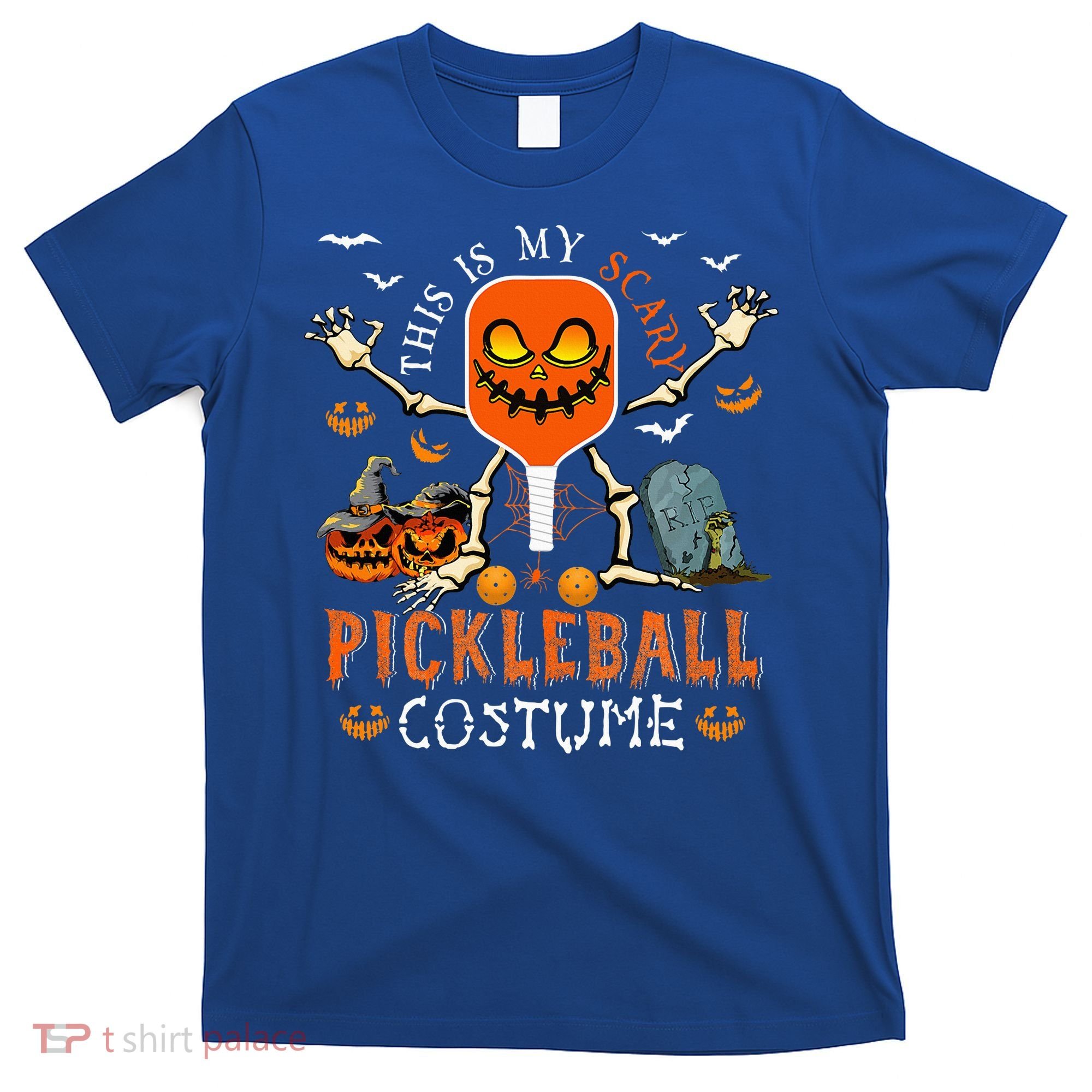 This Is My Scary Pickleball Costume Halloween Skeleton Lover T-Shirt