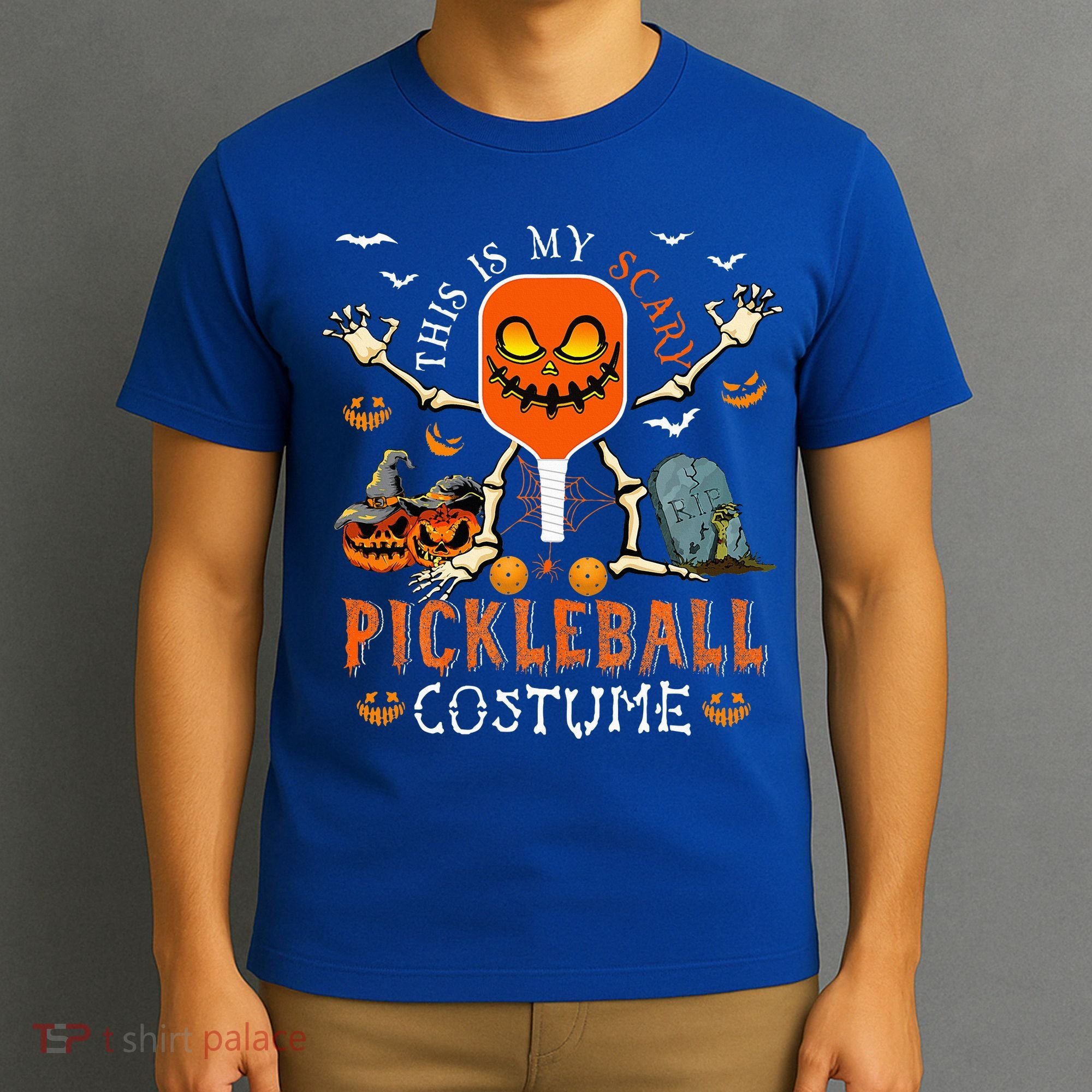 This Is My Scary Pickleball Costume Halloween Skeleton Lover T-Shirt