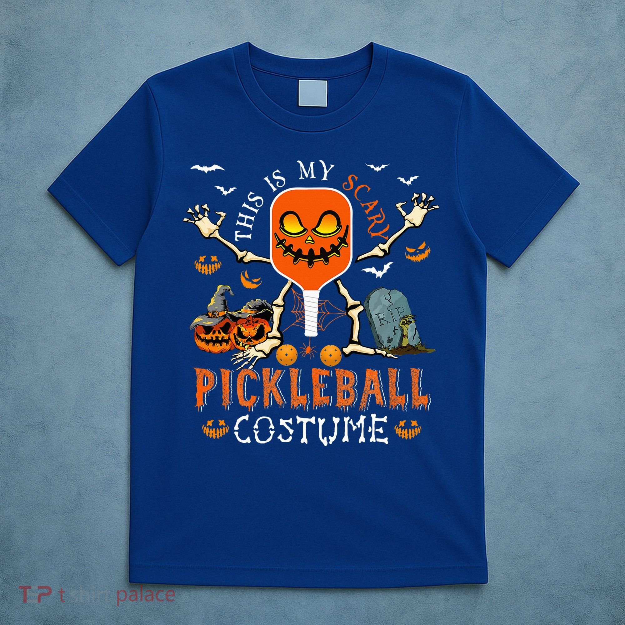 This Is My Scary Pickleball Costume Halloween Skeleton Lover T-Shirt