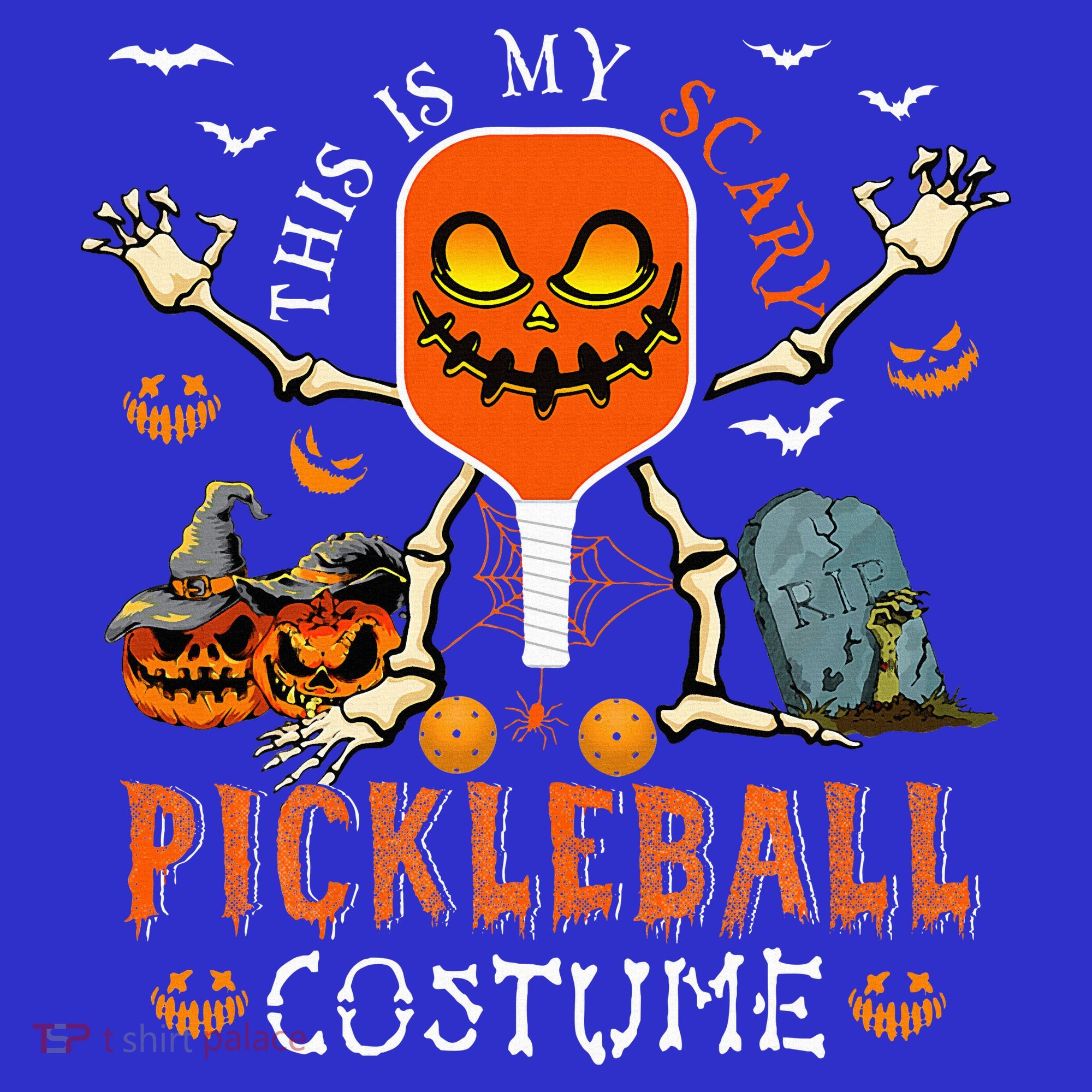 This Is My Scary Pickleball Costume Halloween Skeleton Lover Women's Tank Top