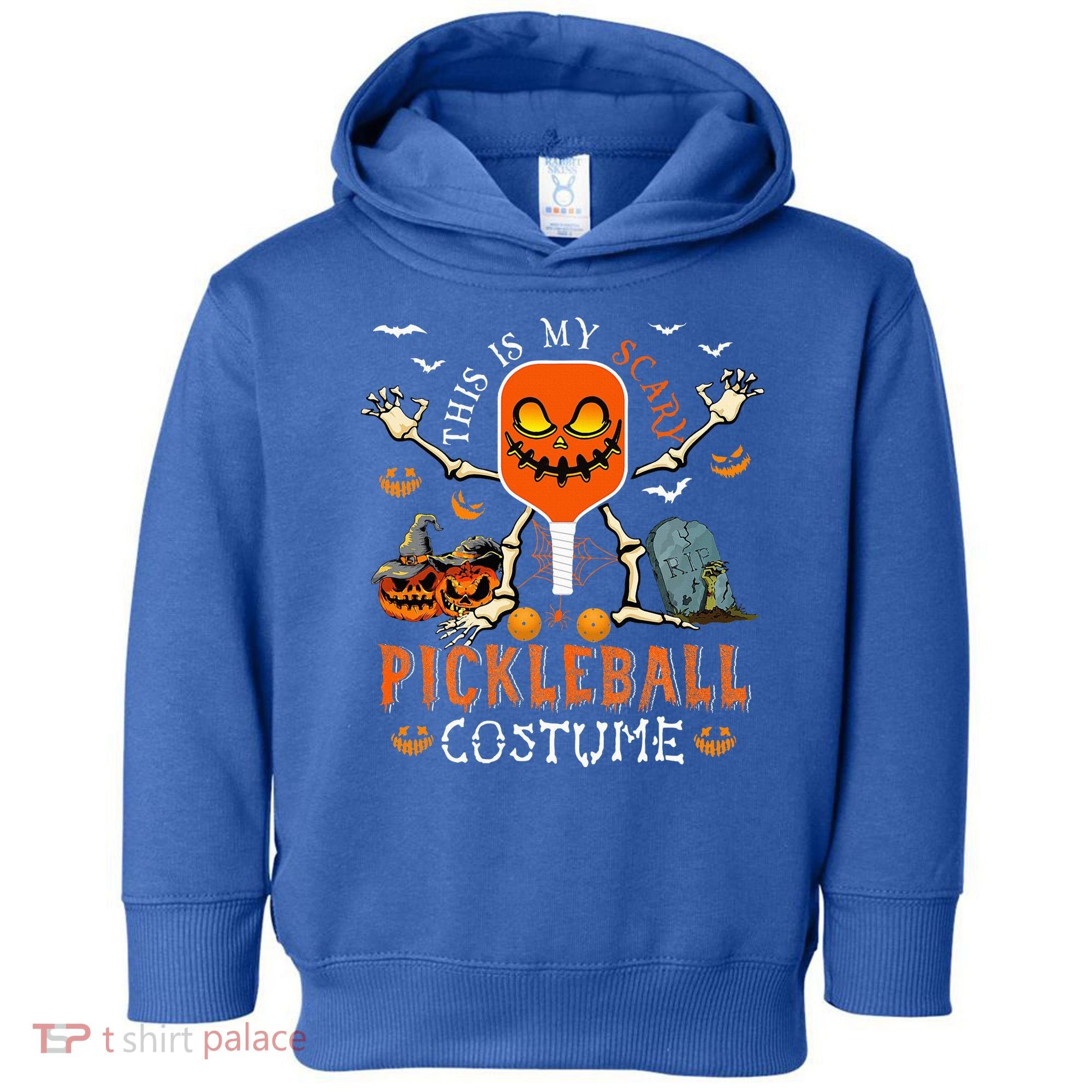 This Is My Scary Pickleball Costume Halloween Skeleton Lover Toddler Hoodie