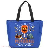 This Is My Scary Pickleball Costume Halloween Skeleton Lover Tote Bag thumb 0