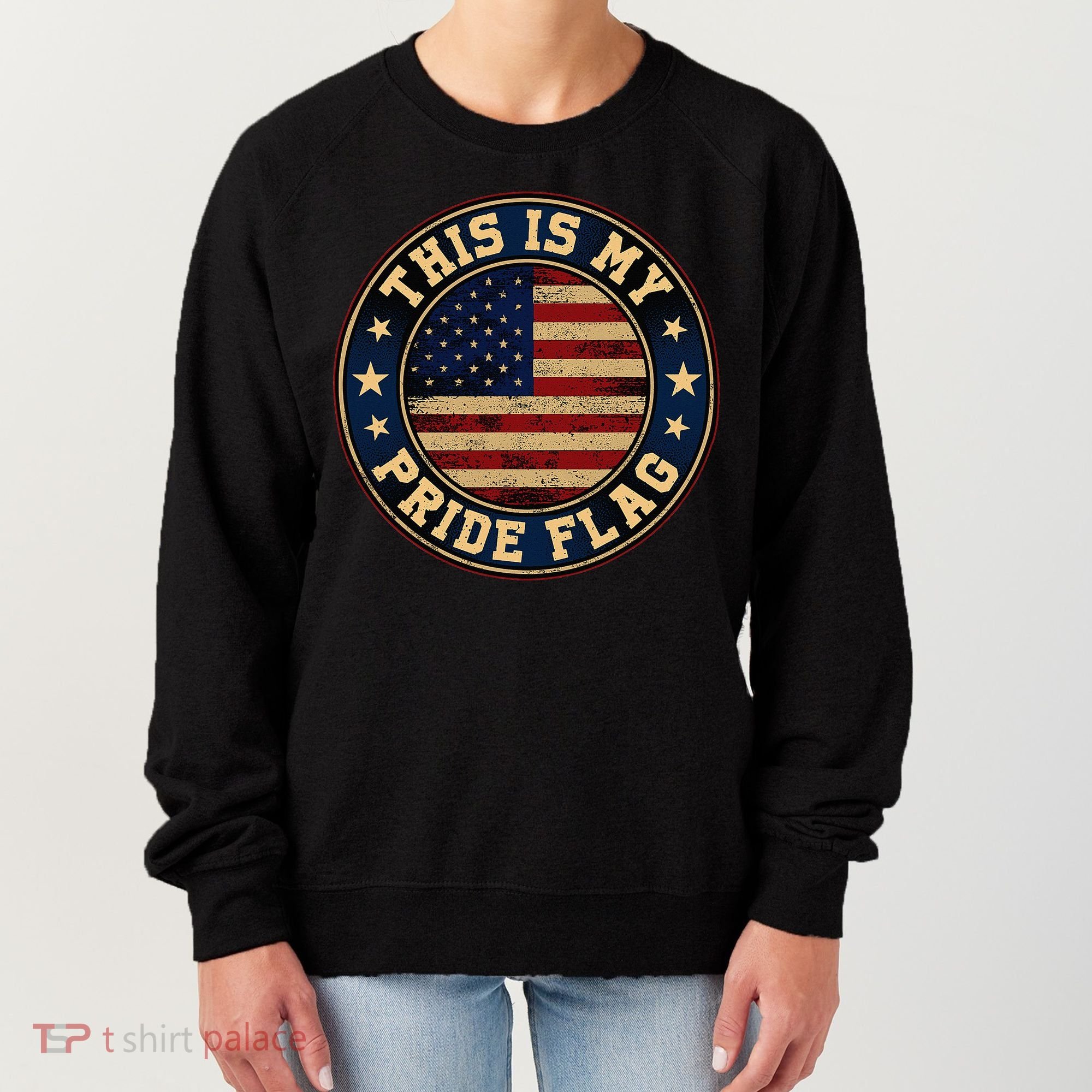 This Is My Pride Flag American Flag Women's Sweatshirt