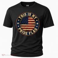 This Is My Pride Flag American Flag Cooling Performance Crew T-Shirt thumb 0