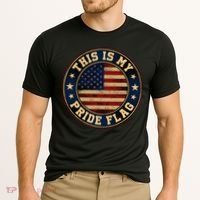 This Is My Pride Flag American Flag Cooling Performance Crew T-Shirt thumb 2