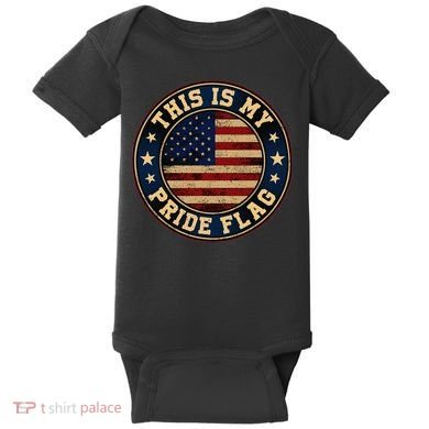 This Is My Pride Flag American Flag Baby Bodysuit