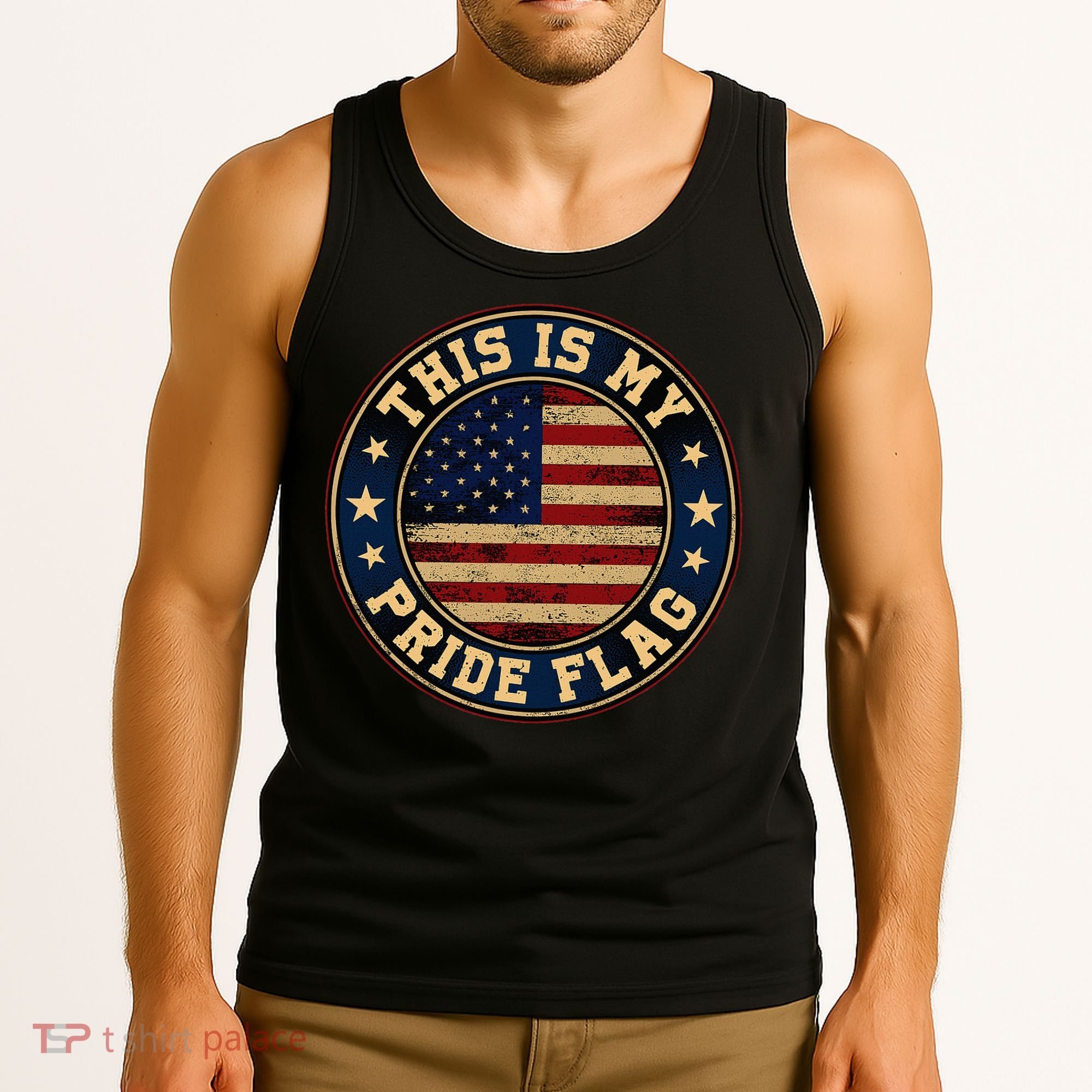 This Is My Pride Flag American Flag Tank Top