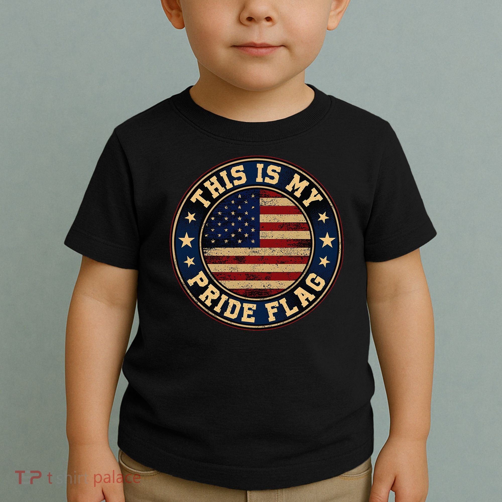 This Is My Pride Flag American Flag Toddler T-Shirt