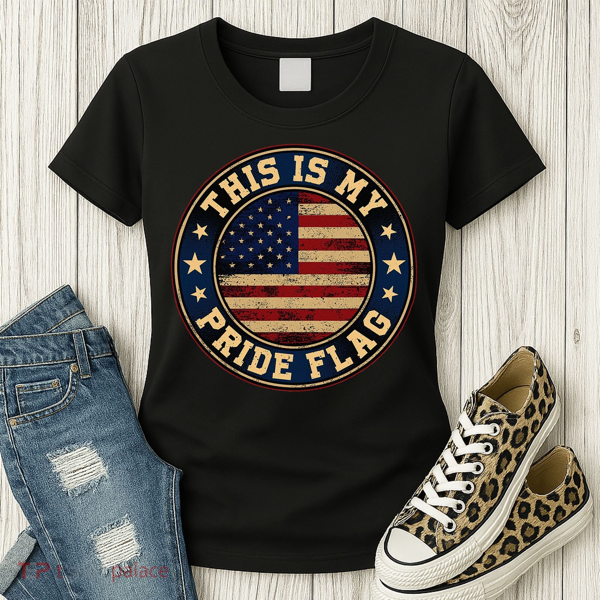 This Is My Pride Flag American Flag Women's T-Shirt