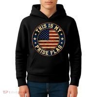 This Is My Pride Flag American Flag Kids Hoodie thumb 4