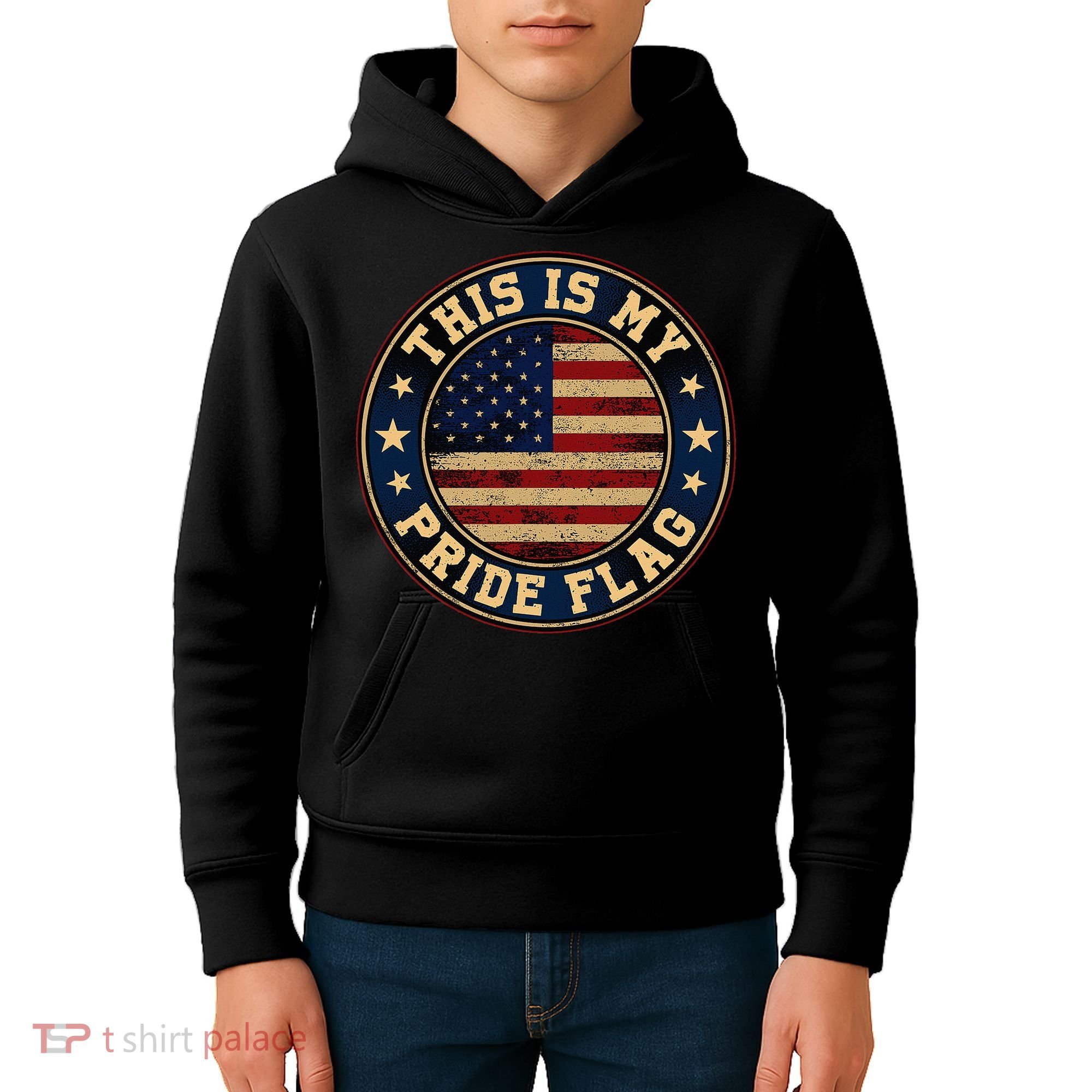 This Is My Pride Flag American Flag Kids Hoodie