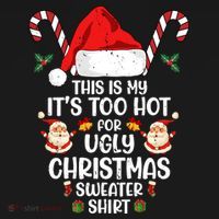 This Is My ItS Too Hot For Ugly Christmas Sweater Coaster thumb 2