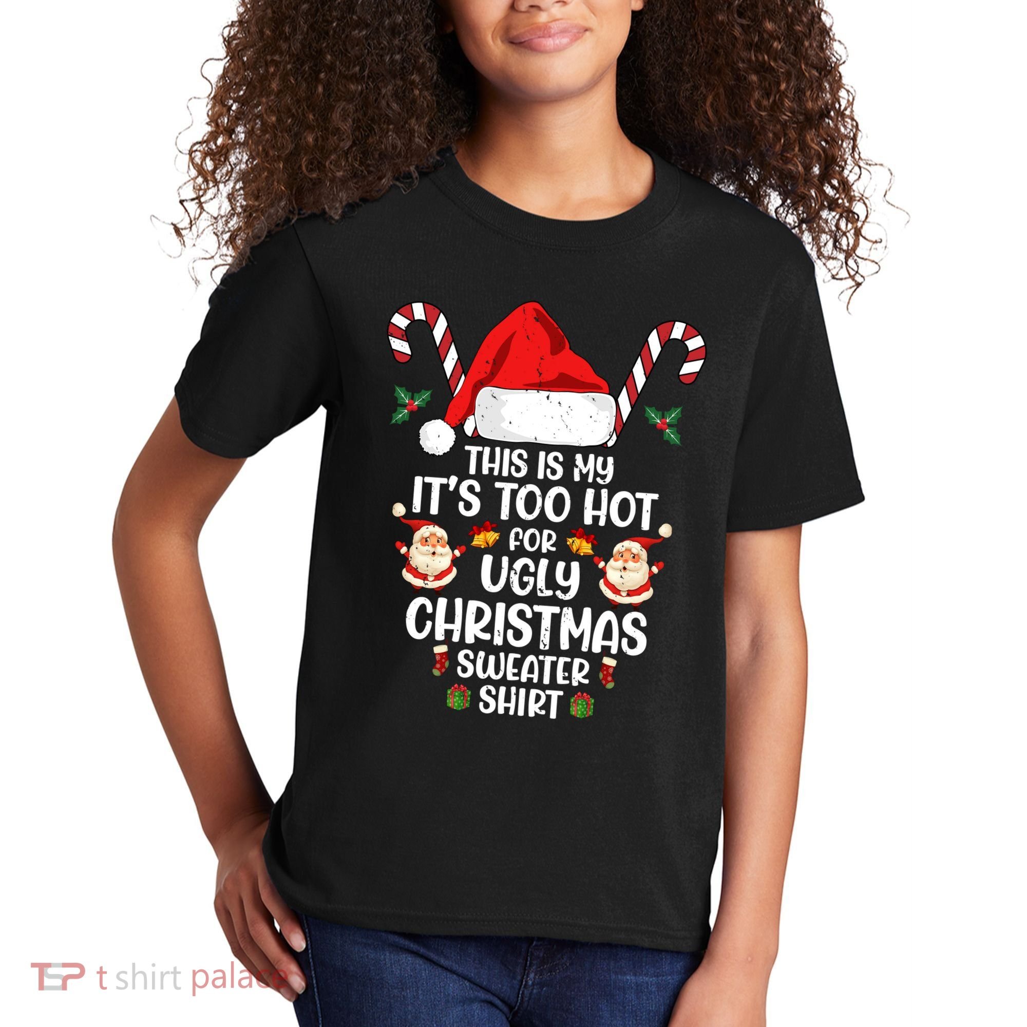 This Is My ItS Too Hot For Ugly Christmas Sweater Kids T-Shirt