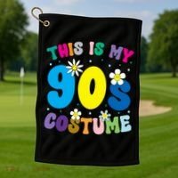 This Is My 90s Costume Golf Towel thumb 1