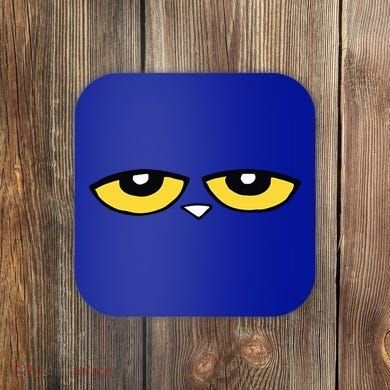This Is My Book Character Costume Blue Cat Reading Day Coaster