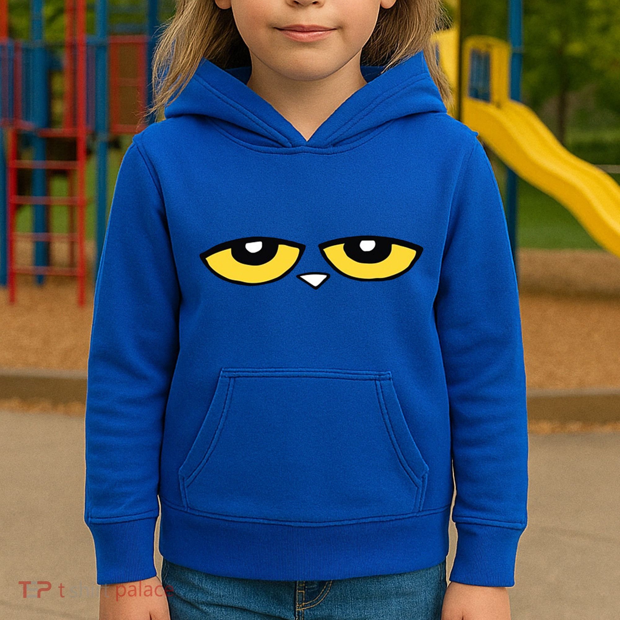 This Is My Book Character Costume Blue Cat Reading Day Kids Hoodie