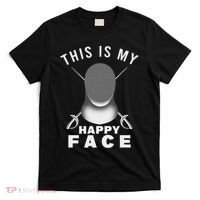 This Is My Happy Face Fencer Sword Fighting Fencing Sport T-Shirt thumb 0