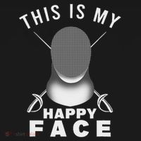This Is My Happy Face Fencer Sword Fighting Fencing Sport Women's Hoodie thumb 2