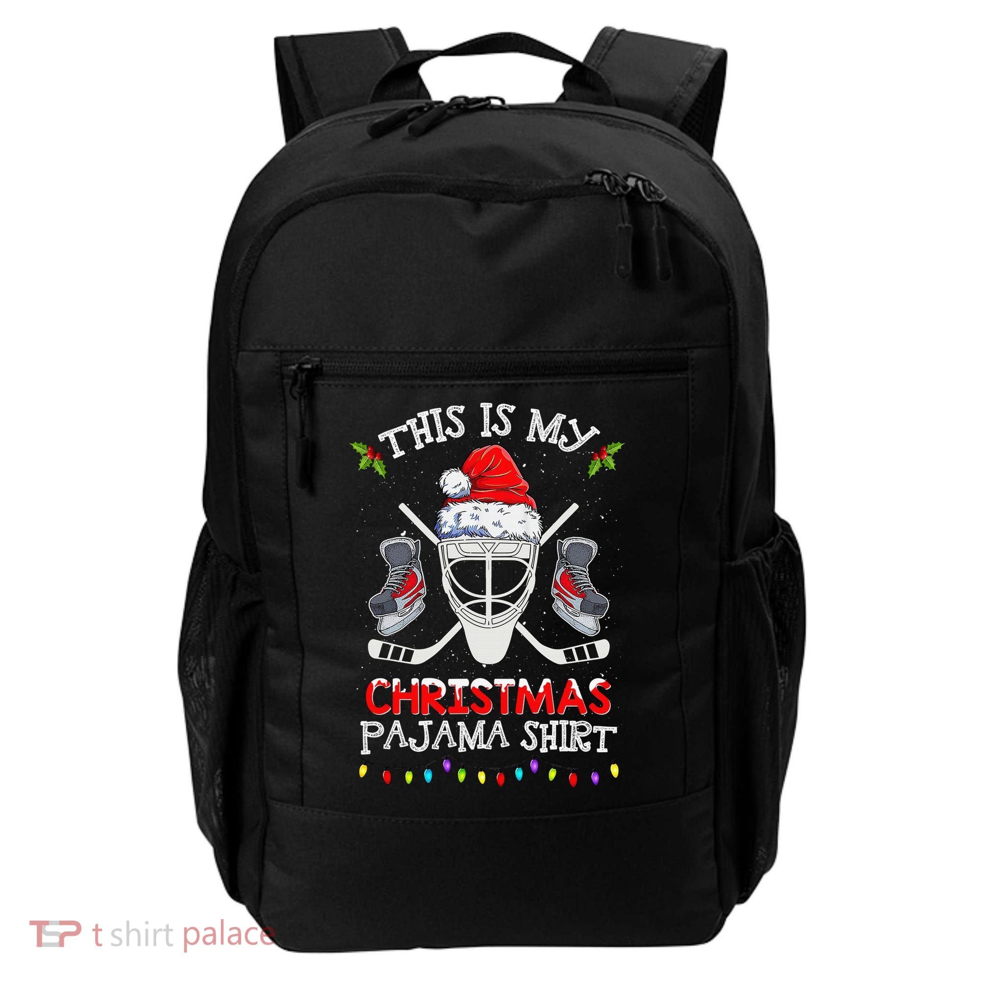 This Is My Christmas Pajama Funny Ice hockey Christmas Backpack
