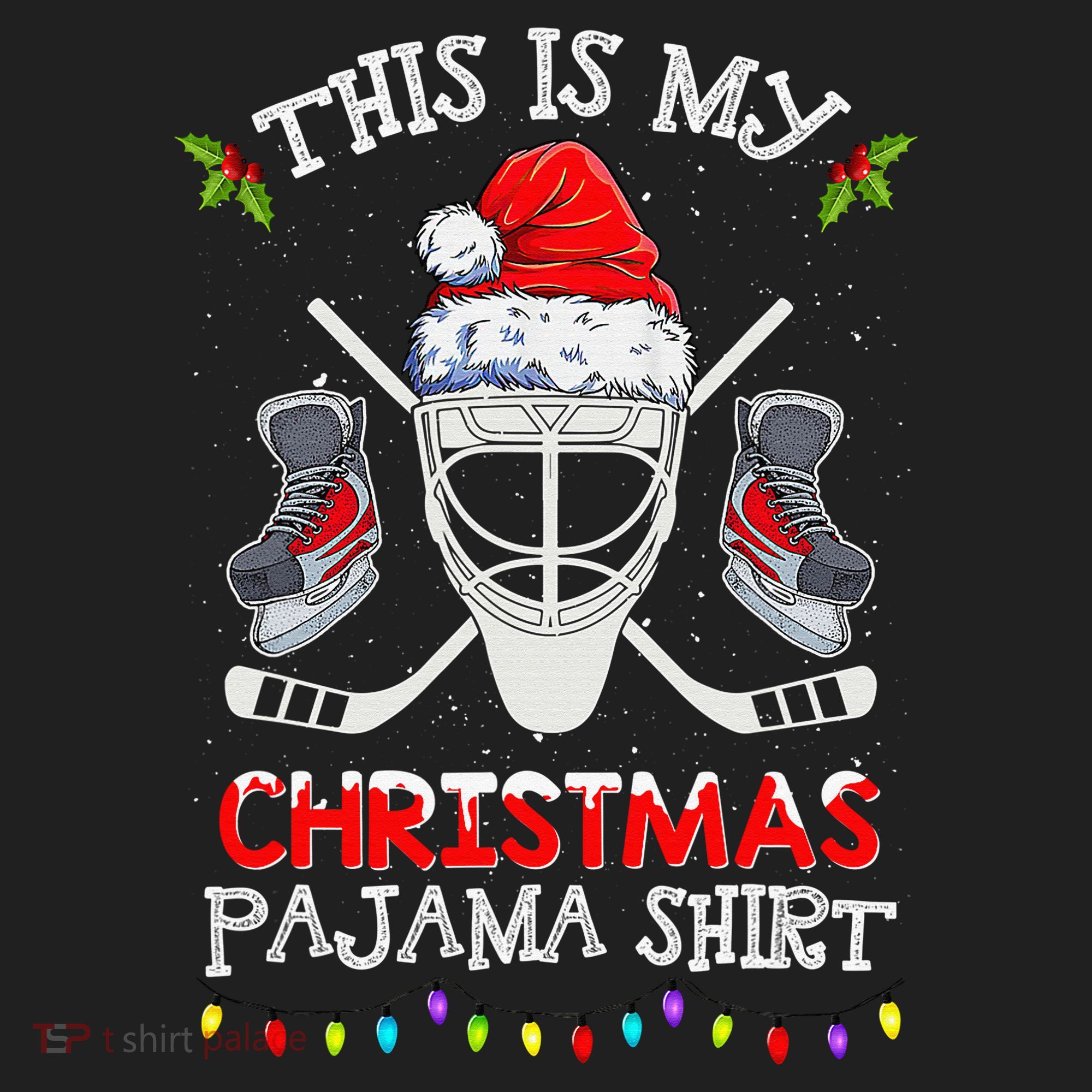 This Is My Christmas Pajama Funny Ice hockey Christmas Hat