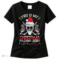 This Is My Christmas Pajama Funny Ice hockey Christmas Women's T-Shirt thumb 0