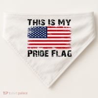 This Is My Pride Flag USA Patriotic American USA-Made Doggie Bandana thumb 0