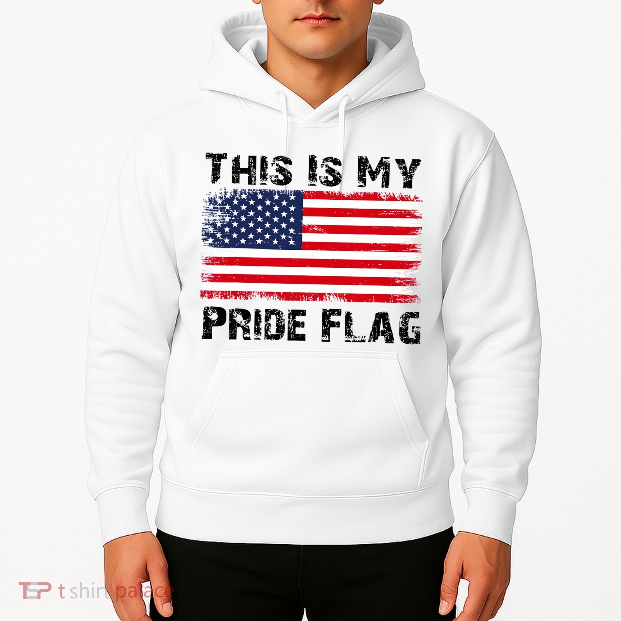 This Is My Pride Flag USA Patriotic American Hoodie