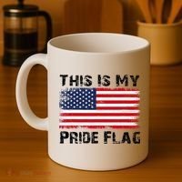 This Is My Pride Flag USA Patriotic American Coffee Mug thumb 4