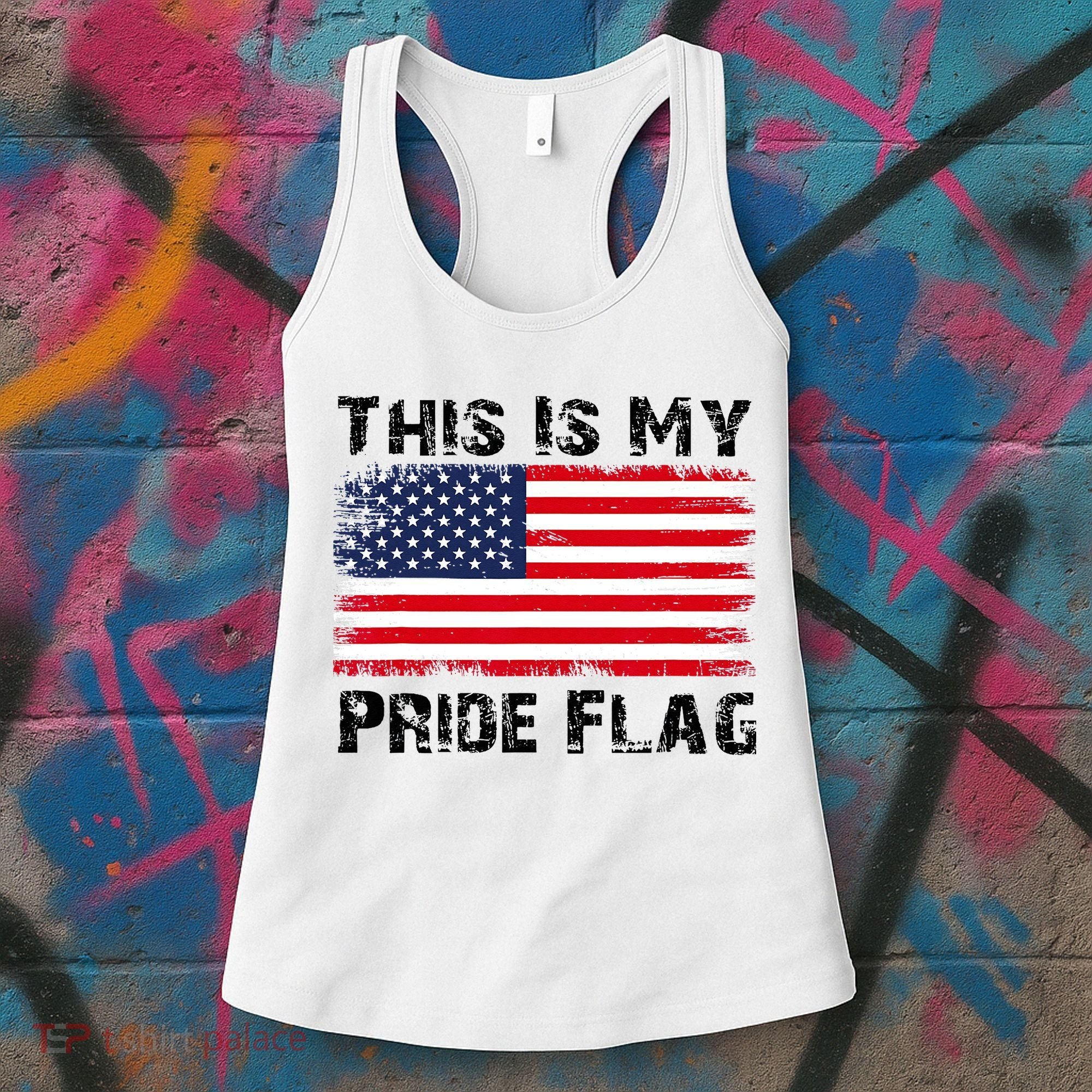 This Is My Pride Flag USA Patriotic American Women's Tank Top
