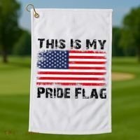 This Is My Pride Flag USA Patriotic American Golf Towel thumb 1