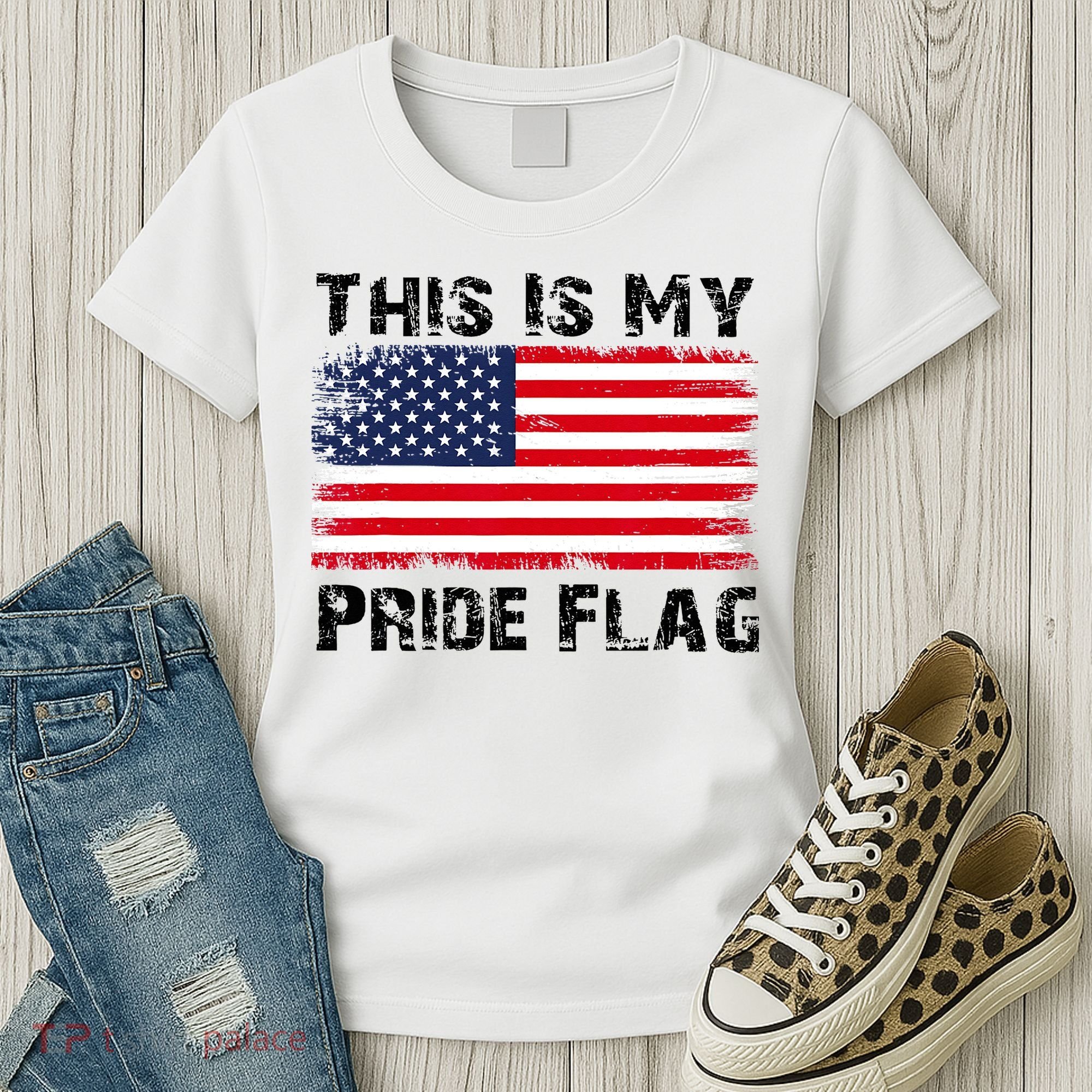 This Is My Pride Flag USA Patriotic American Women's T-Shirt