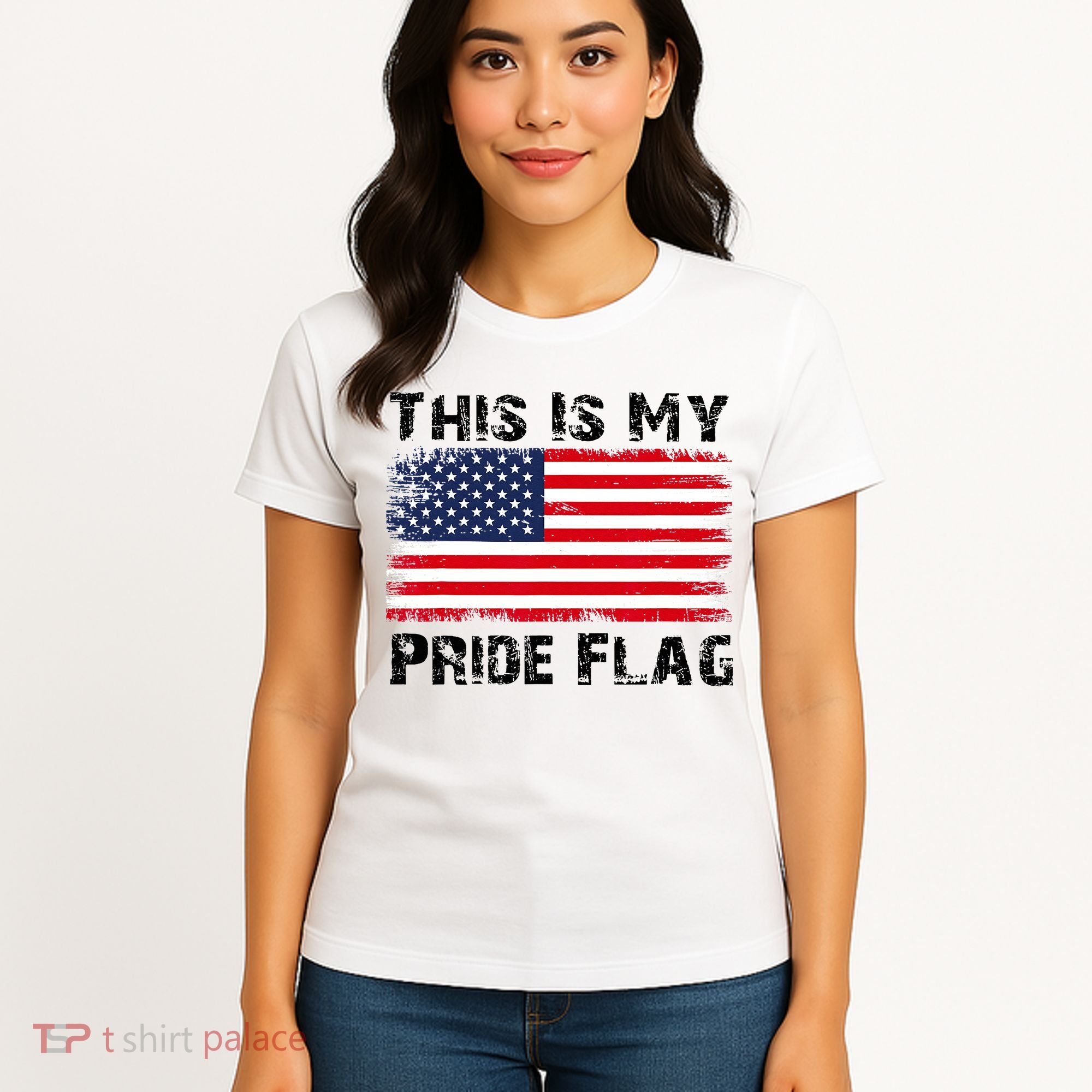 This Is My Pride Flag USA Patriotic American Women's T-Shirt