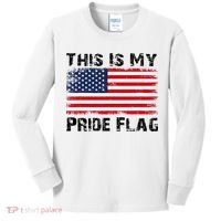 This Is My Pride Flag USA Patriotic American Kids Long Sleeve Shirt thumb 0