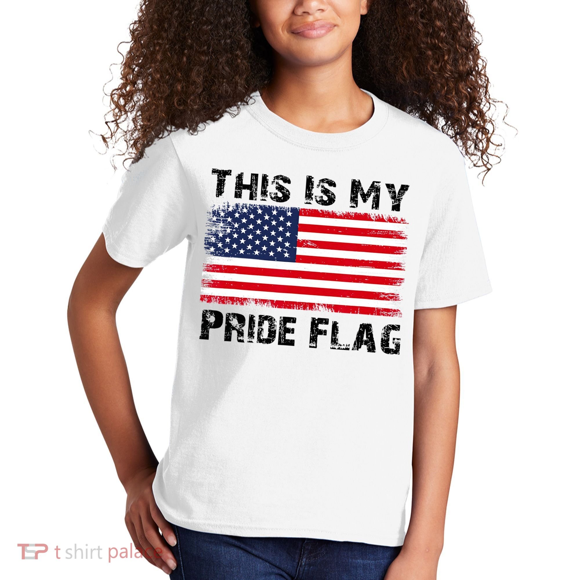 This Is My Pride Flag USA Patriotic American Kids T-Shirt
